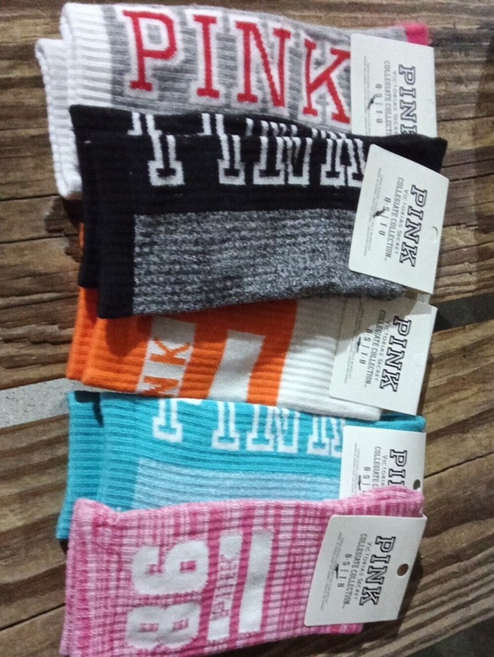 PINK Victoria's Secret Men's Ribbed Knee High Socks - Assorted Colors (5 Pack) - Picture 6 of 6